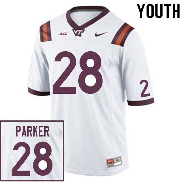 Youth #28 Jabari Parker Virginia Tech Hokies College Football Jerseys Sale-White
